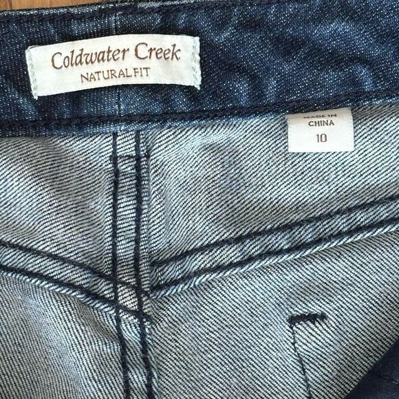 EUC Cold Water Creek Natural Fit Cropped - Capri Jeans Blue - Size 10 - Picture 6 of 9